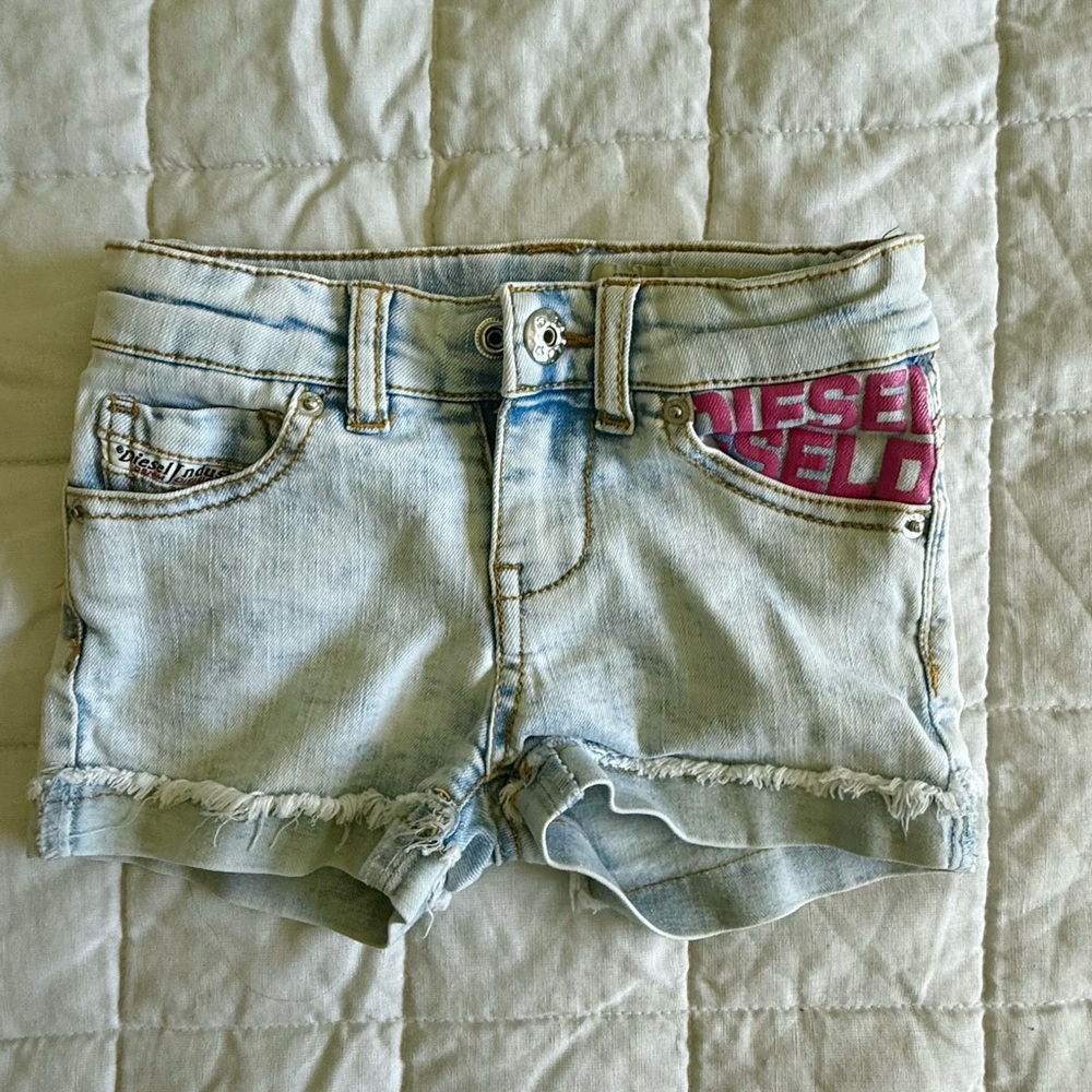 Diesel Kid Light Blue Denim Shorts